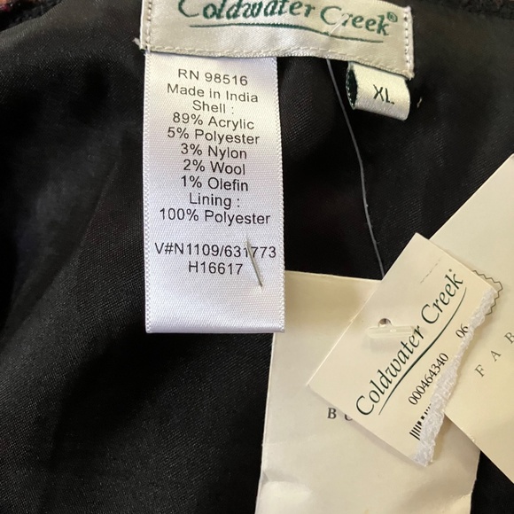 COLDWATER GREEK Multicolor Scoop Neck Single Button Front Blazer - Picture 5 of 5